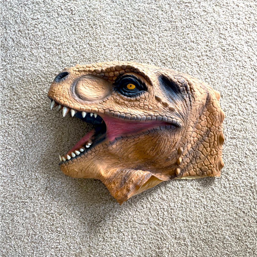 Realistic Rubber T-Rex Dinosaur Mask | Halloween Costume Kids One Size